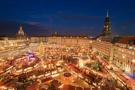 Weihnachtsmärkte: Dresdner Striezelmarkt von oben